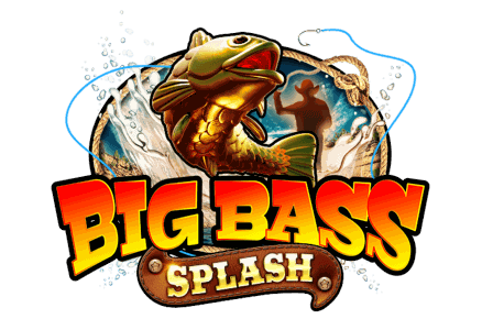 Big Bass Splash cover art with the cowboy-hatted fisherman wild character standing beside the giant bass logo above turquoise water and a sun-lit canyon
